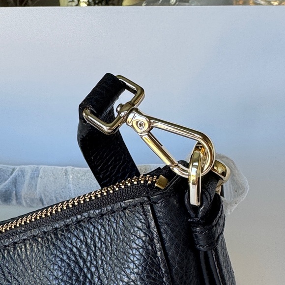 Kate Spade Jackson Street Mylie Black Pebbled Leather Hobo Crossbody Bag - Picture 12 of 16